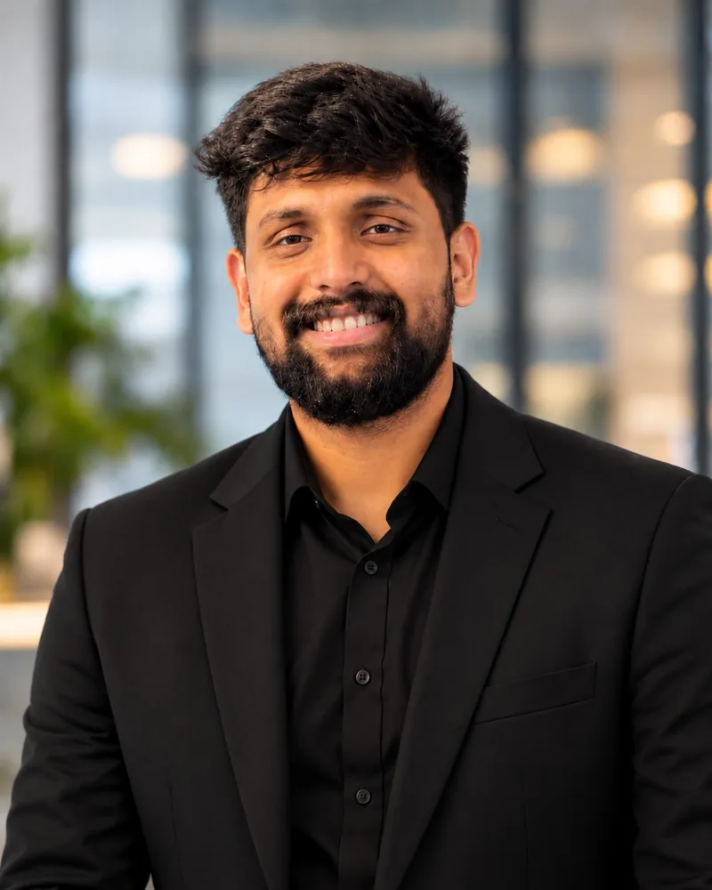 Portrait of Harshad Shakeer, Co-founder and Director of BNB Verticles